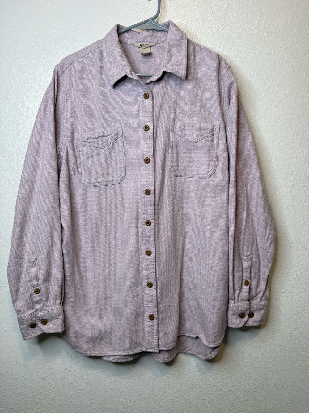 Duluth Blue Ridge Women's Lilac Button-Down Long Sleeve Flannel Shirt Size XL